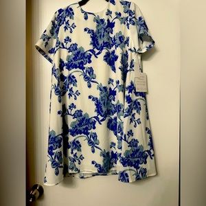 Blue and white flowy dress. Brand new with tags never worn